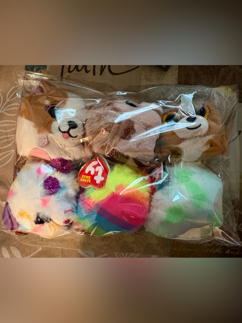 Ty Beanie Boos Mini Plush Bundle - Colorful Heart & Animal Faces bundle (6)